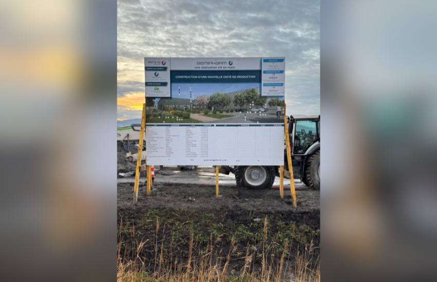 Image d'un panneau de chantier